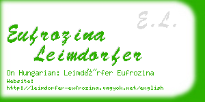 eufrozina leimdorfer business card